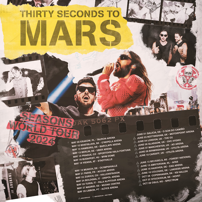 THIRTY SECONDS TO MARS: Seasons-Tour 2024