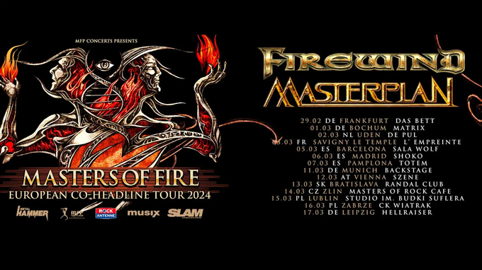 FIREWIND + MASTERPLAN | MASTERS OF FIRE TOUR 2024