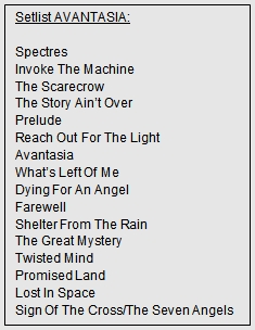 Setlist Avantasia